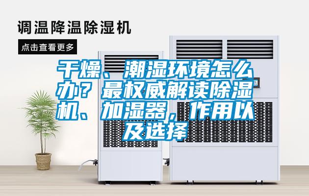 干燥、潮濕環(huán)境怎么辦？最權(quán)威解讀除濕機(jī)、加濕器，作用以及選擇