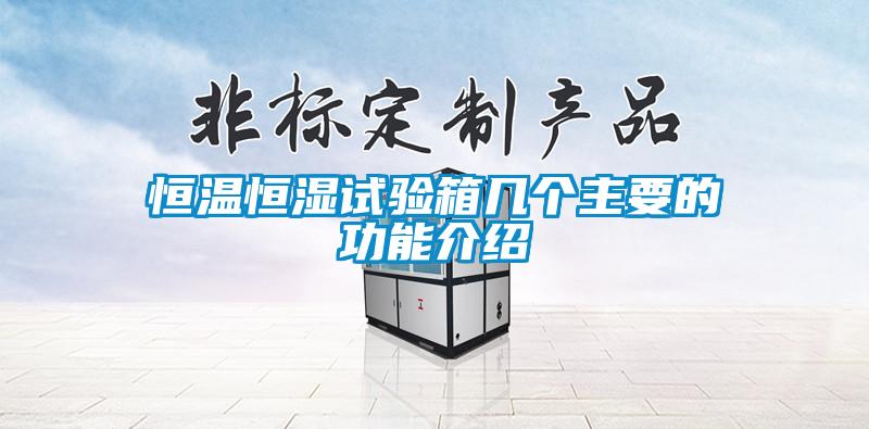 恒溫恒濕試驗(yàn)箱幾個(gè)主要的功能介紹