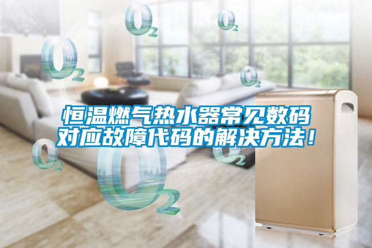 恒溫燃氣熱水器常見數(shù)碼對應故障代碼的解決方法！