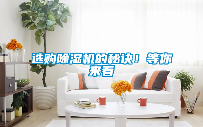 選購(gòu)除濕機(jī)的秘訣！等你來(lái)看